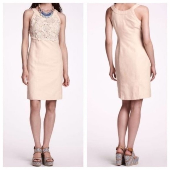 Anthropologie Postmark Cream Oleander Canvas Dress - Picture 2 of 8